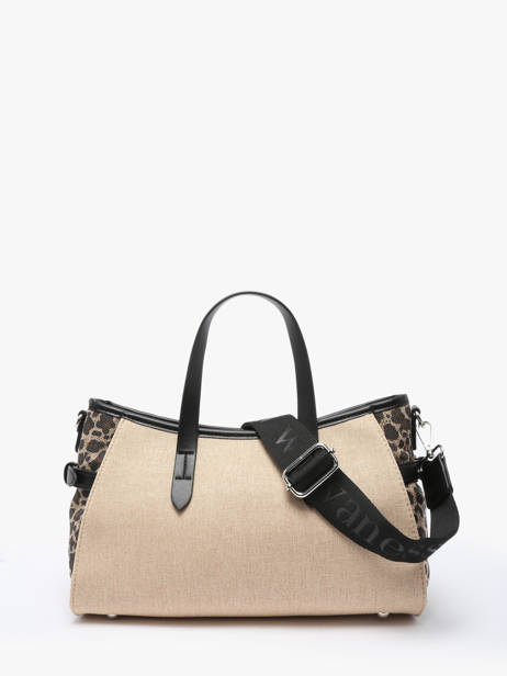 Sac Porté Main Leopard Polyester Vanessa wu Beige leopard MA0132M vue secondaire 4