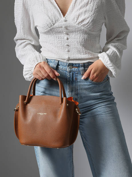 Sac à Main Foulonne Double Cuir Lancaster Marron foulonne double 18 vue secondaire 1