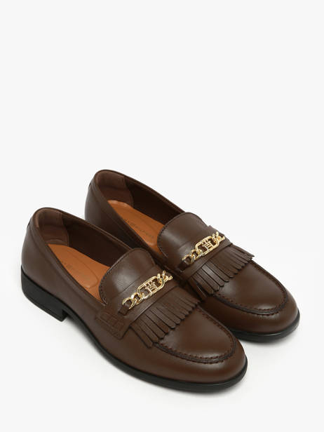 Mocassins En Cuir Tommy hilfiger Marron women 8971GV0 vue secondaire 2