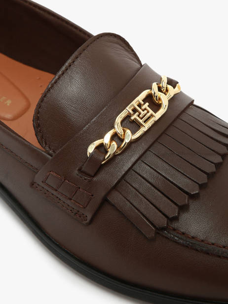 Mocassins En Cuir Tommy hilfiger Marron women 8971GV0 vue secondaire 3