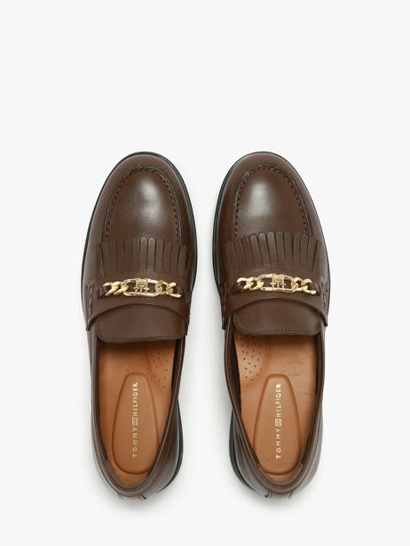 Mocassins En Cuir Tommy hilfiger Marron women 8971GV0 vue secondaire 4