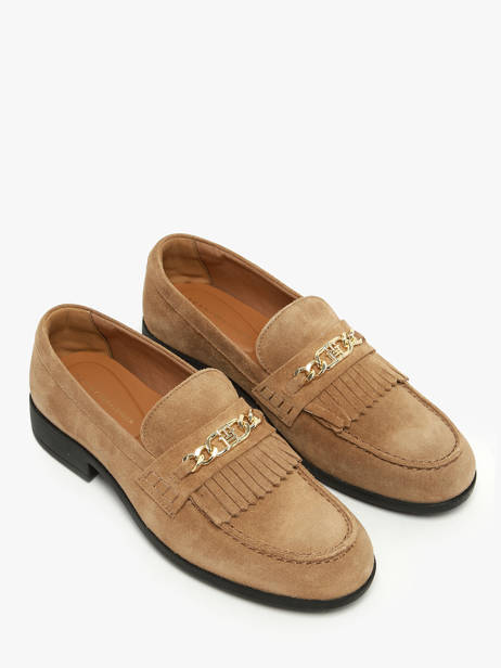 Mocassins En Cuir Tommy hilfiger Beige women 8972RBC vue secondaire 2