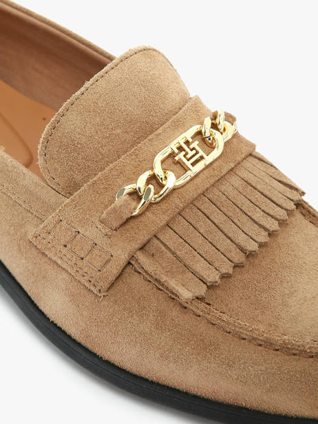 Mocassins En Cuir Tommy hilfiger Beige women 8972RBC vue secondaire 3