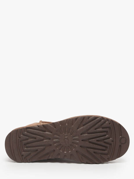 Boots Classic Ultra Mini En Cuir Ugg Marron women 1116109 vue secondaire 5
