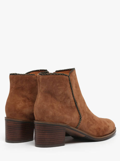 Bottines à Talon Tiglon En Cuir Mam'zelle Marron women CSIUY48 vue secondaire 3