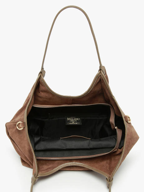 Sac Porté épaule Velvet Caviar Cuir Milano Marron velvet caviar VC241110 vue secondaire 2