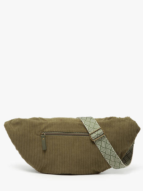 Sac Banane Le voyage en panier Vert velours AHP244 vue secondaire 3
