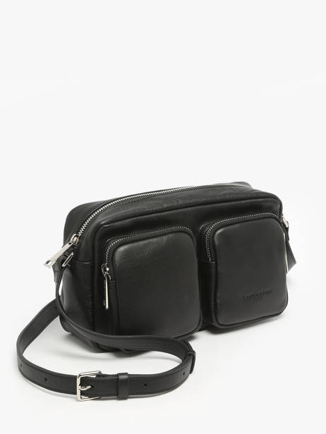Sac Bandoulière Soft Caramella Cuir Lancaster Noir soft caramella 6 vue secondaire 1