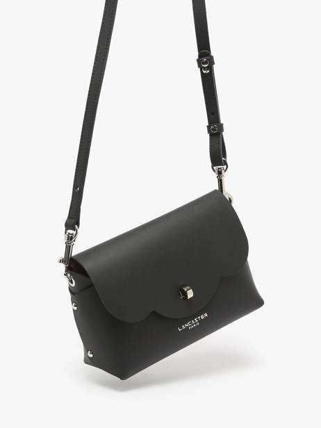 Sac Bandoulière City Flore Cuir Lancaster Noir pur & element city 48 vue secondaire 1