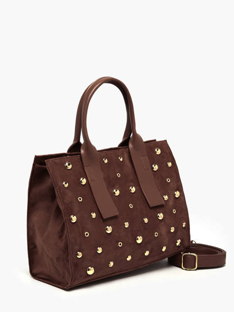 Sac Porté Main A4 Stud David jones Marron stud CM7868 vue secondaire 1