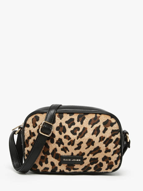 Sac Bandoulière Leopard David jones Marron leopard CM7663
