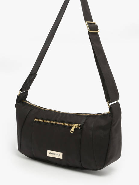 Sac Bandoulière Waxed Coton Rivedroite Noir waxed CHARIWAX vue secondaire 1