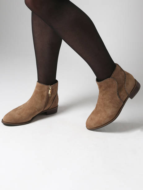 Bottines En Cuir Mam'zelle Beige women CSIRL61 vue secondaire 1