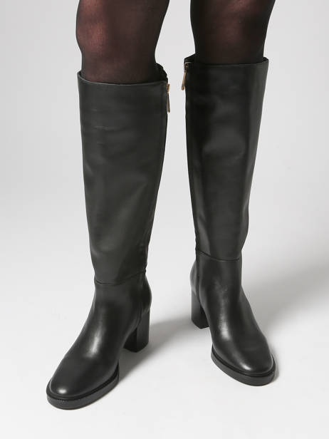 Bottes à Talon En Cuir Tommy hilfiger Noir women 8865BDS vue secondaire 1