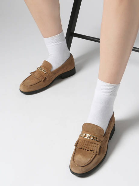 Mocassins En Cuir Tommy hilfiger Beige women 8972RBC vue secondaire 1