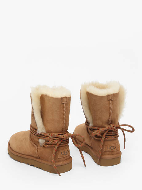 Bottines En Cuir Ugg Marron women 1171530 vue secondaire 3