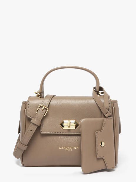 Sac Bandoulière Mademoiselle Grace Cuir Lancaster Beige mademoiselle grace 101