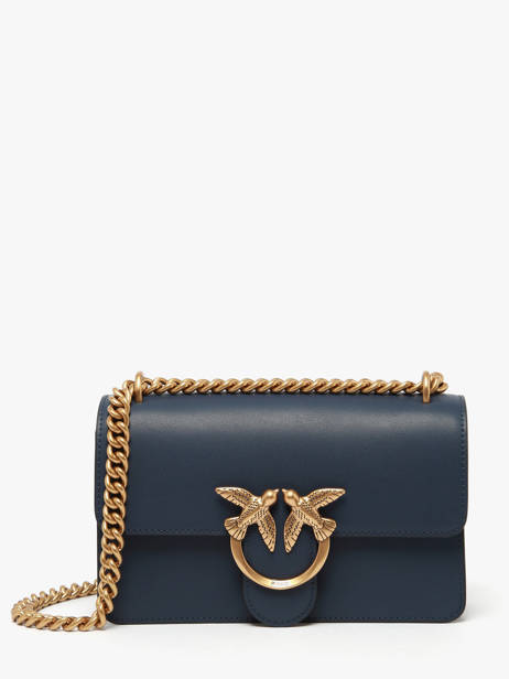 Sac Bandoulière Love Bag Icon Cuir Pinko Bleu love bag icon A0F1