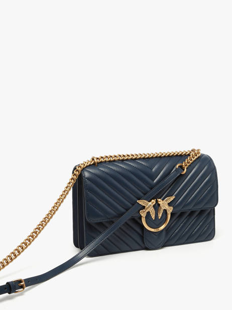Sac Bandoulière Love Bag Quilt Cuir Pinko Bleu love bag quilt A0GK vue secondaire 1