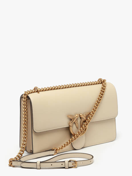 Sac Bandoulière Love Bag Icon Cuir Pinko Beige love bag icon A0F1 vue secondaire 1