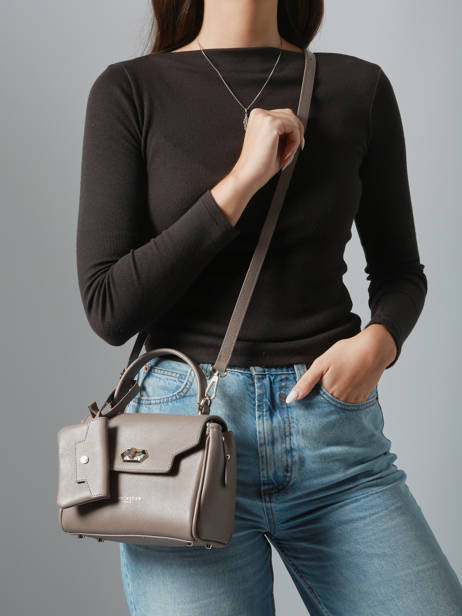 Sac Bandoulière Mademoiselle Grace Cuir Lancaster Marron mademoiselle grace 101 vue secondaire 1