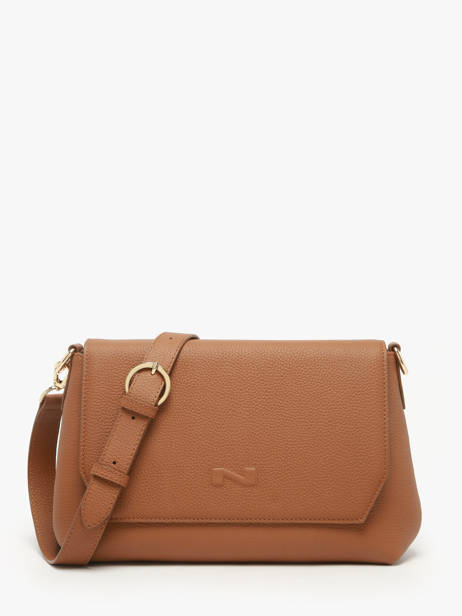 Sac Bandoulière Tycia Cuir Nathan baume Marron victoria 89