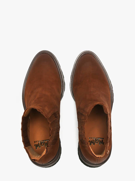 Bottines à Talon En Cuir Mam'zelle Marron women CSGO542 vue secondaire 3