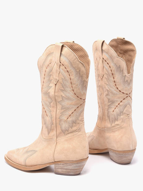 Santiags En Cuir Alpe Beige women 52171115 vue secondaire 2