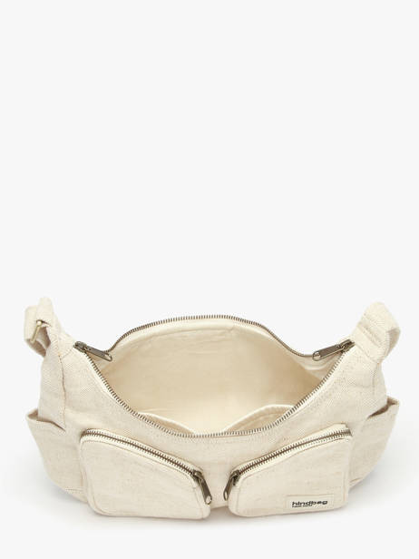 Sac Bandoulière Jute Coton Hindbag Beige jute JU vue secondaire 3