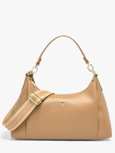 Sac Porté épaule Th Essential Polyester Tommy hilfiger Marron th essential AW18373