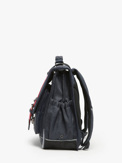 Cartable 2 Compartiments Cameleon Bleu vintage urban PBVBCA35 vue secondaire 2