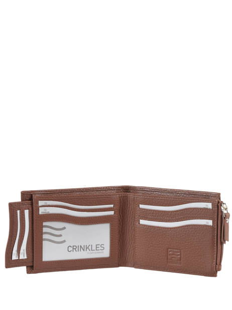 Portefeuille Caviar Cuir Crinkles Marron caviar 14260 vue secondaire 1